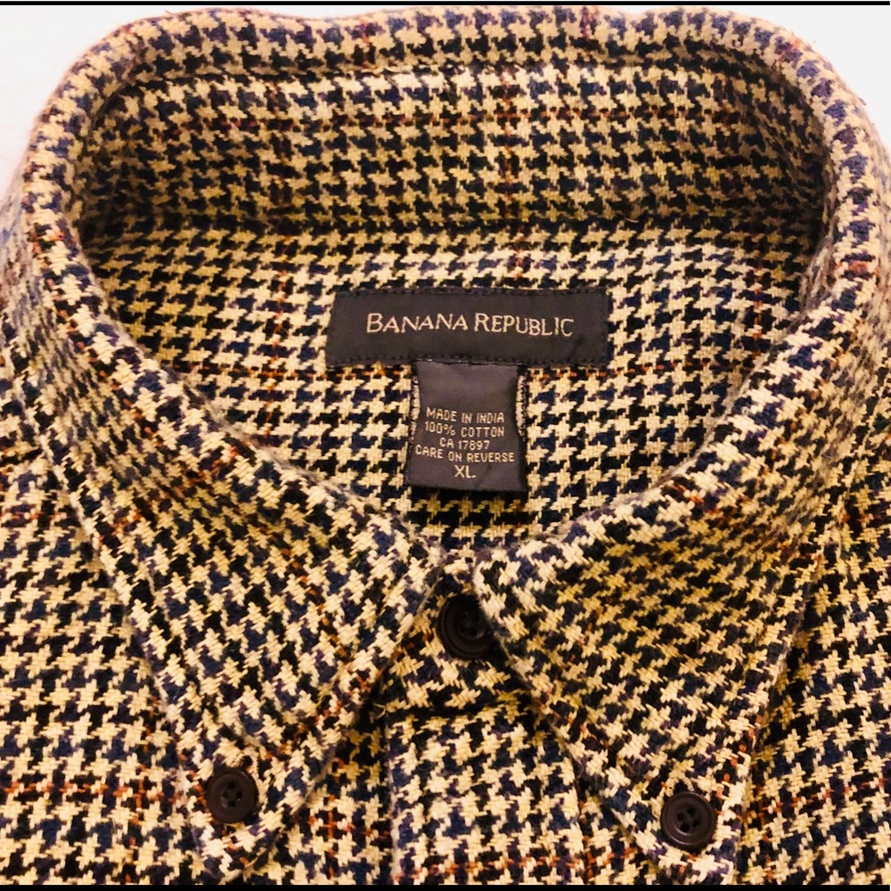 Banana Republic Houndstooth Shirt Men’s Size XL